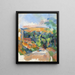 Der Kurvenverlauf der Straße - Paul Cézanne — gerahmtes Bild an der Wand