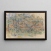 Bäume und Haus in der Provence - Paul Cézanne — gerahmtes Bild an der Wand