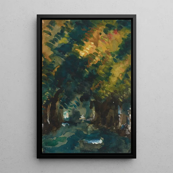Eine Allee - Paul Cézanne — gerahmtes Bild an der Wand