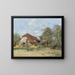 Der Schnitter bei der Farm - Paul Désiré Trouillebert — gerahmtes Bild an der Wand