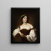 Frau Italienerin mit Tamburin - Paul Emil Jacobs — gerahmtes Bild an der Wand