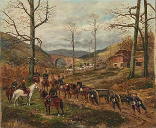 Paul Emile Lon Perboyre - The French 90th Horse Artillery Advancing on Rezonville.webp