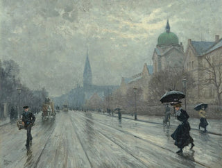 Eine Straßenszene in Kopenhagen - Paul Fischer — Ansicht des Kunstwerks