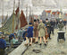 Elegante Damen mit Glockenhüten und Fischen - Paul Fischer — Ansicht des Kunstwerks