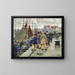Elegante Damen mit Glockenhüten und Fischen - Paul Fischer — gerahmtes Bild an der Wand