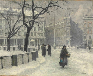 Kongens Nytorv in Kopenhagen im Winter - Paul Fischer — Ansicht des Kunstwerks