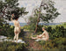 Zwei Pelikane in einem Wald bei Hornbæk an der Küste - Paul Fischer — Ansicht des Kunstwerks