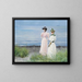 am Strand in Hellerup, Mademoiselle Elisabeth Fischer und Mademoiselle Anna Pauline Bruun an einem Sommertag am Strand in Hellerup - Paul Fischer — gerahmtes Bild an der Wand