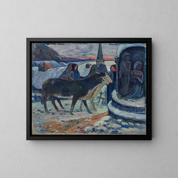 Weihnachtsnacht, der Segen der Rinder - Paul Gauguin — gerahmtes Bild an der Wand