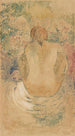 Frau im knienden Tahiti-Gemälde aus der Rückansicht - Paul Gauguin — Ansicht des Kunstwerks
