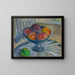 Obstteller auf einem Gartensessel - Paul Gauguin — gerahmtes Bild an der Wand