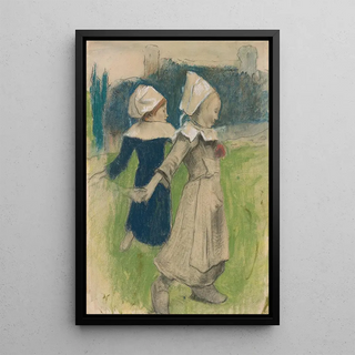 Paul Gauguin - Study for Breton Girls Dancing PontAven.webp