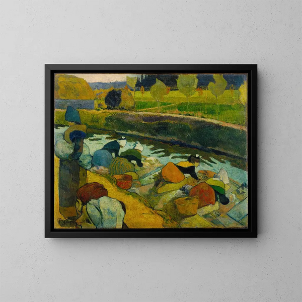Les laveuses - Paul Gauguin — gerahmtes Bild an der Wand