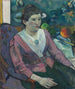 Frau vor einem Stillleben von Cézanne - Paul Gauguin — Ansicht des Kunstwerks