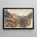 Vue de montagne à Oisans Isère - Paul Huet — gerahmtes Bild an der Wand