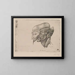 Der Komödiant - Paul Klee — gerahmtes Bild an der Wand