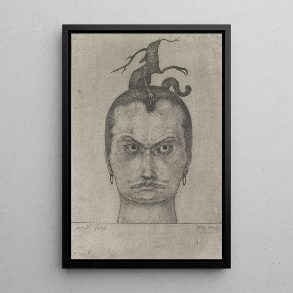 Tête Menaçante - Paul Klee — gerahmtes Bild an der Wand