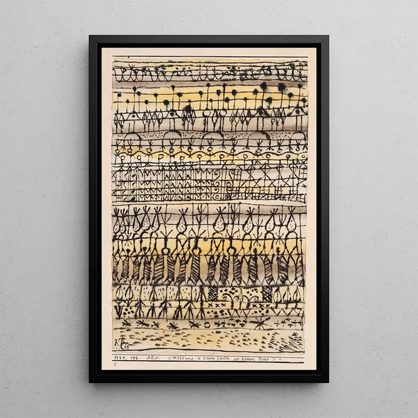 ERA Erfrischend in einem Garten der heißen Zone - Paul Klee — gerahmtes Bild an der Wand