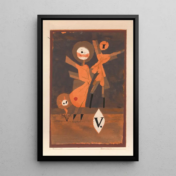 Familienblumen V - Paul Klee — gerahmtes Bild an der Wand