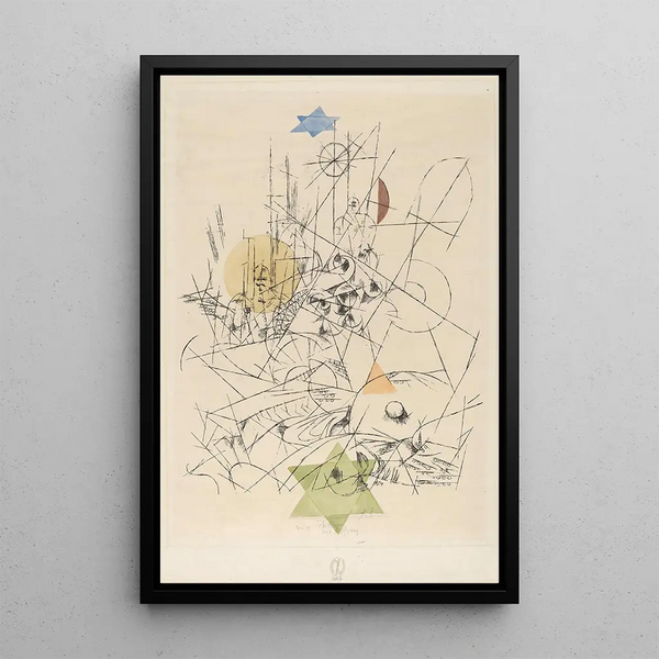 Hoffnung und Zerstörung - Paul Klee — gerahmtes Bild an der Wand