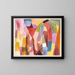 Bewegung der gewölbten Kammern - Paul Klee — gerahmtes Bild an der Wand