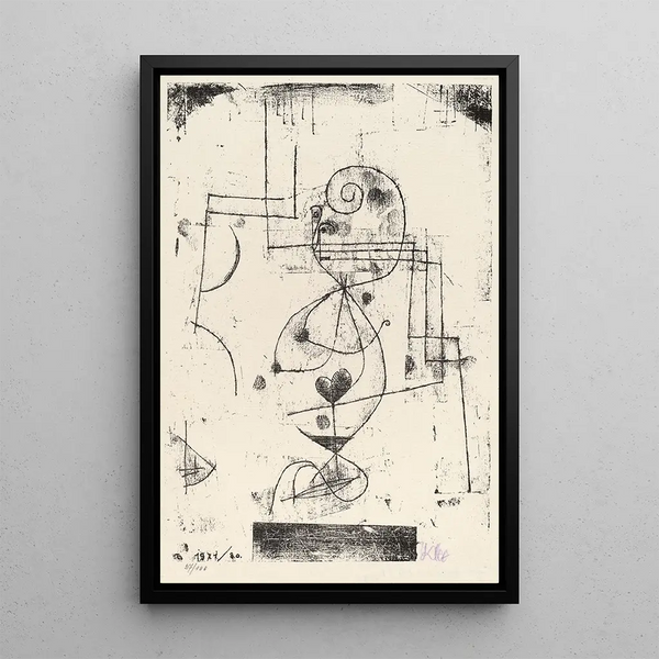 Königin der Herzen - Paul Klee — gerahmtes Bild an der Wand