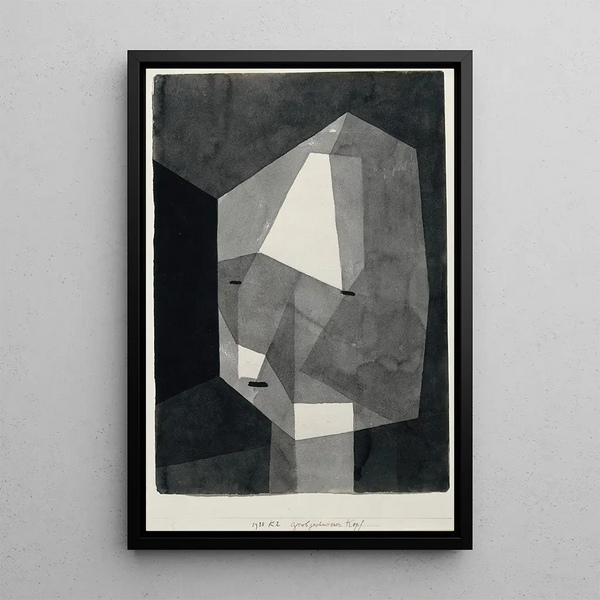 Tête grossièrement taillée - Paul Klee — gerahmtes Bild an der Wand