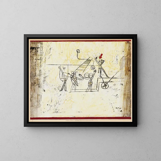 des finalen einer Tragödie-Komödie - Paul Klee — gerahmtes Bild an der Wand