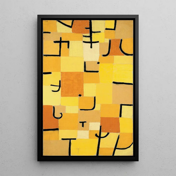 Signes en jaune - Paul Klee — gerahmtes Bild an der Wand
