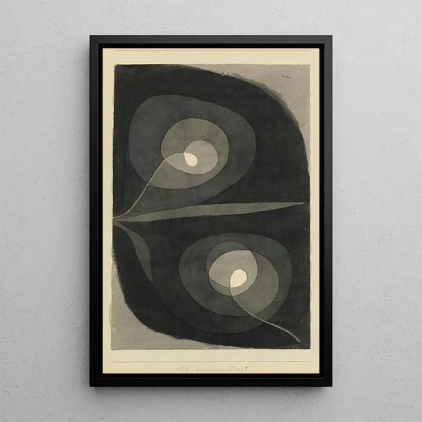 Blumen in Spirale I - Paul Klee — gerahmtes Bild an der Wand