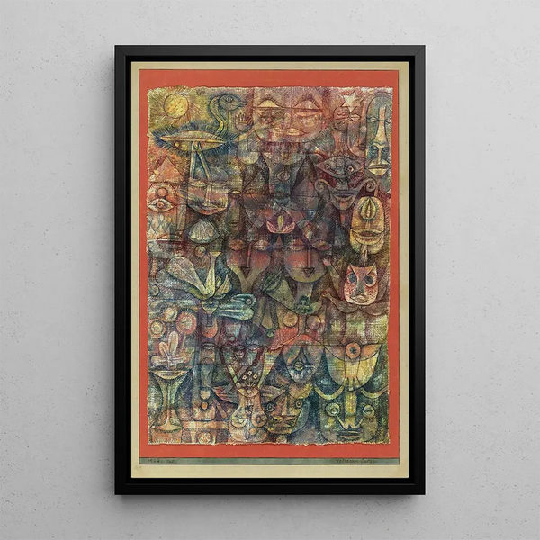 Garten seltsam - Paul Klee — gerahmtes Bild an der Wand