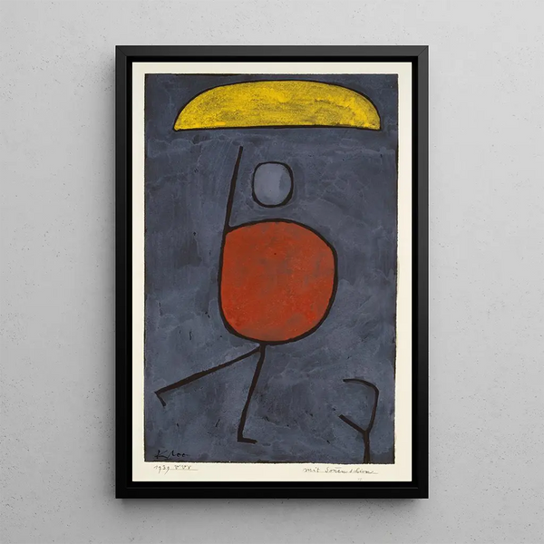 mit Regenschirm - Paul Klee — gerahmtes Bild an der Wand
