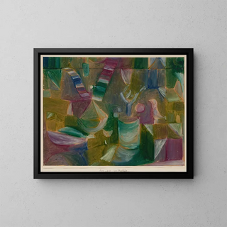 Zwei Bilder von Vögeln - Paul Klee — gerahmtes Bild an der Wand