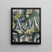 Set de table avec serviettes et roses - Paul Kleinschmidt — gerahmtes Bild an der Wand