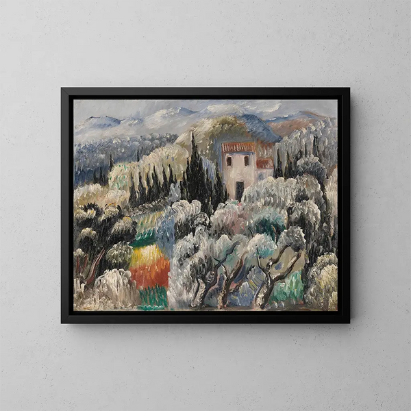 Nachmittag im Olivenhain - Paul Kleinschmidt — gerahmtes Bild an der Wand