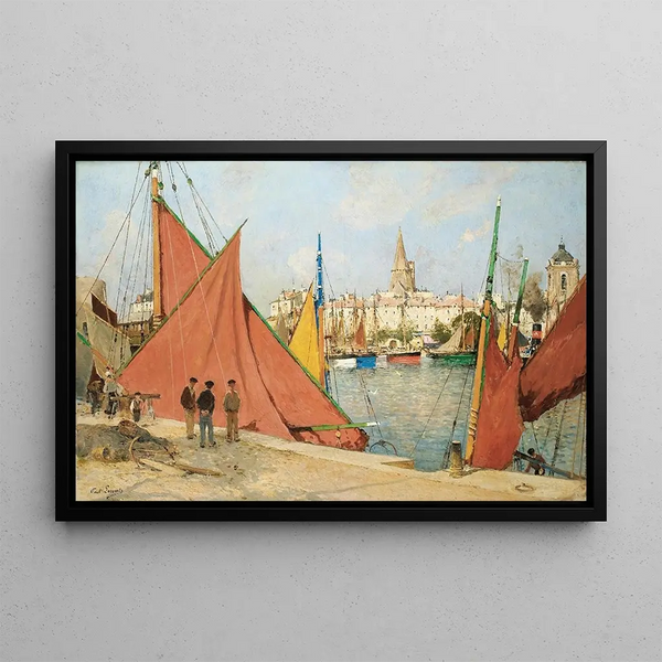 Le Port de La Rochelle - Paul Lecomte — gerahmtes Bild an der Wand