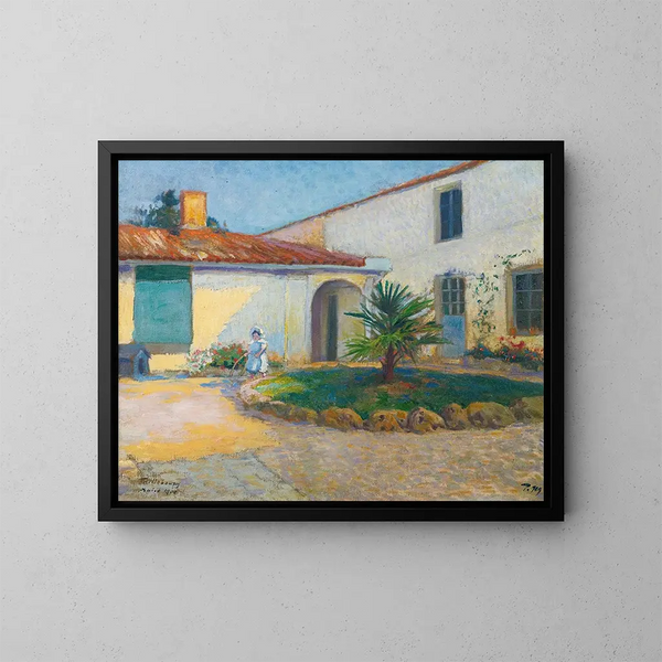 La Fille de l'artiste dans le jardin Taillebourg - Paul Madeline — gerahmtes Bild an der Wand