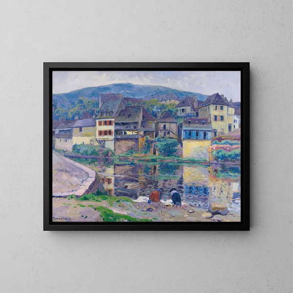 Les Lavandières - Paul Madeline — gerahmtes Bild an der Wand
