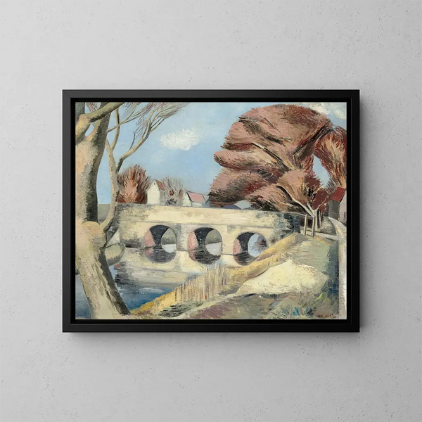 Le Pont de Romney Marsh - Paul Nash — gerahmtes Bild an der Wand