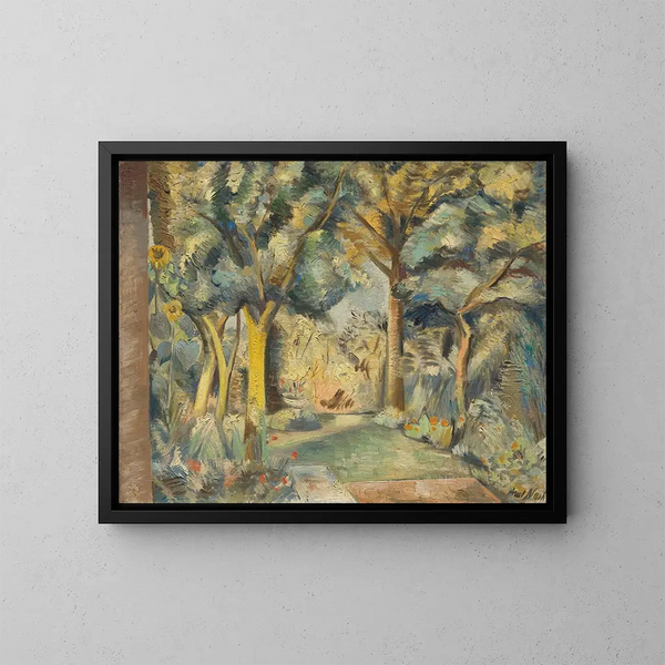 Der Garten in Meadle - Paul Nash — gerahmtes Bild an der Wand