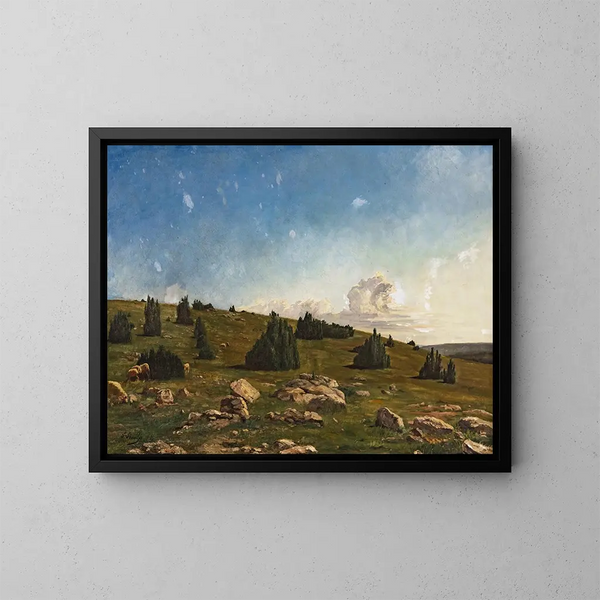 Landschaft der Causses - Paul Prouho — gerahmtes Bild an der Wand