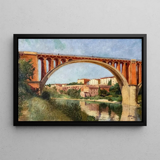 Paul Prouho - The ramparts and the bridge at Rabastens.webp