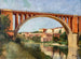 Die Stadtmauern und die Brücke in Rabastens - Paul Prouho — Ansicht des Kunstwerks