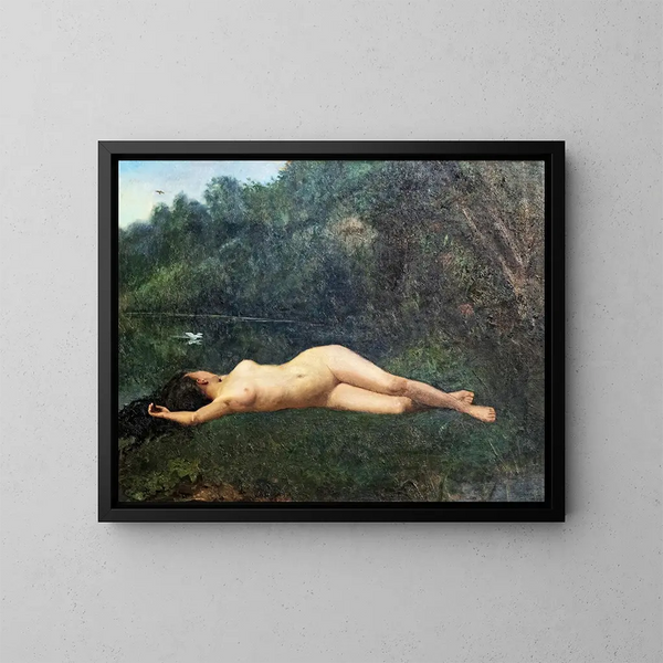 Frauenakt Gemälde - Paul Prouho — gerahmtes Bild an der Wand