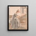 Eine Dame, die an einem Zeichenpult kopiert - Paul Sandby — gerahmtes Bild an der Wand