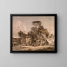 Eine Herberge - Paul Sandby — gerahmtes Bild an der Wand