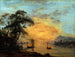 Ein Flusslandschaft bei Sonnenuntergang in Wales - Paul Sandby — Ansicht des Kunstwerks