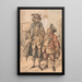 Karikatur von George Bubb Dodington und Sir Thomas Robinson - Paul Sandby — gerahmtes Bild an der Wand