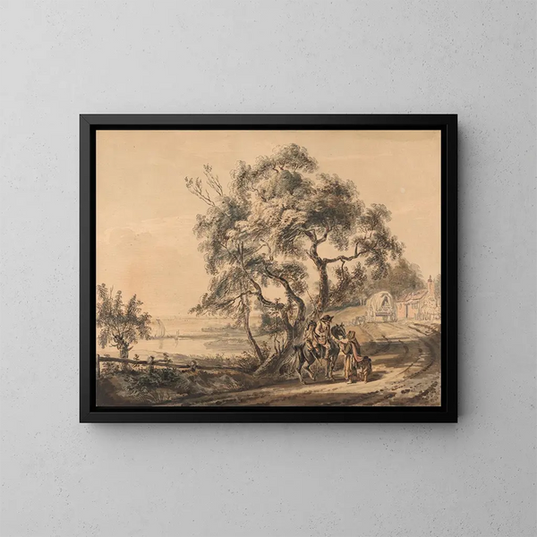 Die Wahrsagerin der Zigeunerkunst - Paul Sandby — gerahmtes Bild an der Wand