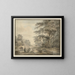 Reisende in einem bewaldeten Landschaft - Paul Sandby — gerahmtes Bild an der Wand